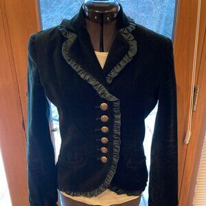 Elegant Black Velvet Women's Jacket